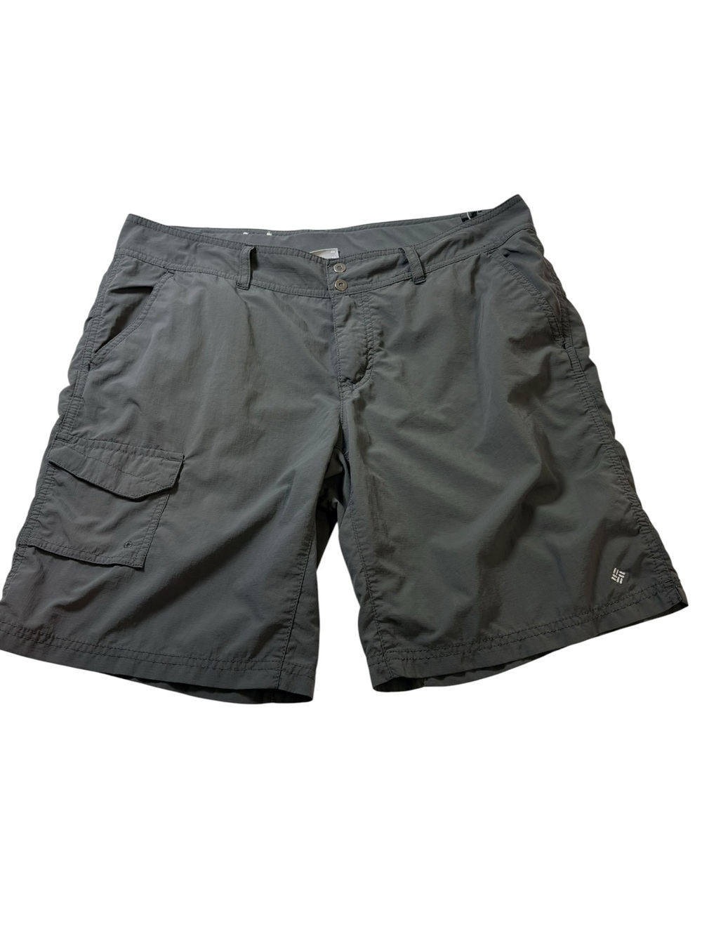 Columbia Omni Shade Grey Nylon Cargo Hiking Shorts Sz12 Sun Protection Outdoor